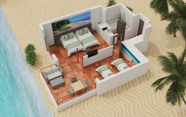 Caribbean gold apartment (1eres ètages) premium Apparthôtel Magic Tropical Splash Finestrat